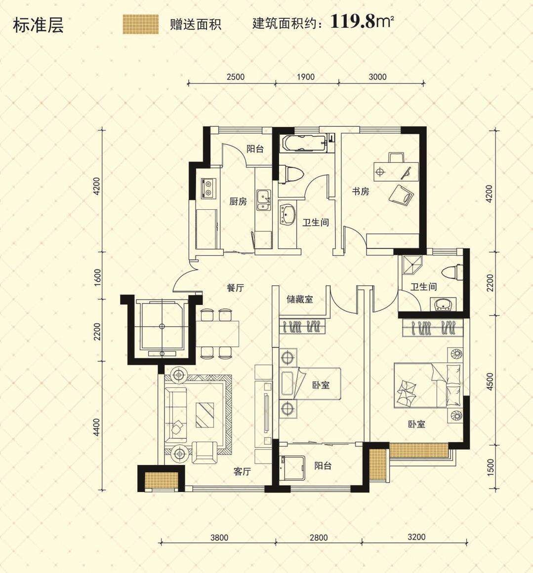简约居家 - 其它风格三室两厅装修效果图 - 就好了，设计效果图 - 每平每屋·设计家