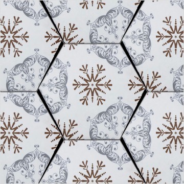 Asian Hexagonal Brick,Bespoke Tiles,Gray