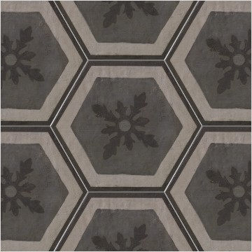 Avant garde Hexagonal Brick,Bespoke Tiles,silver