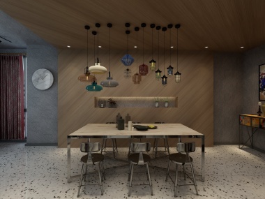 yinglaim-工业风客餐厅装修效果图