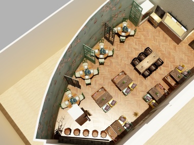 ACIDHX-港式茶餐厅装修俯视图