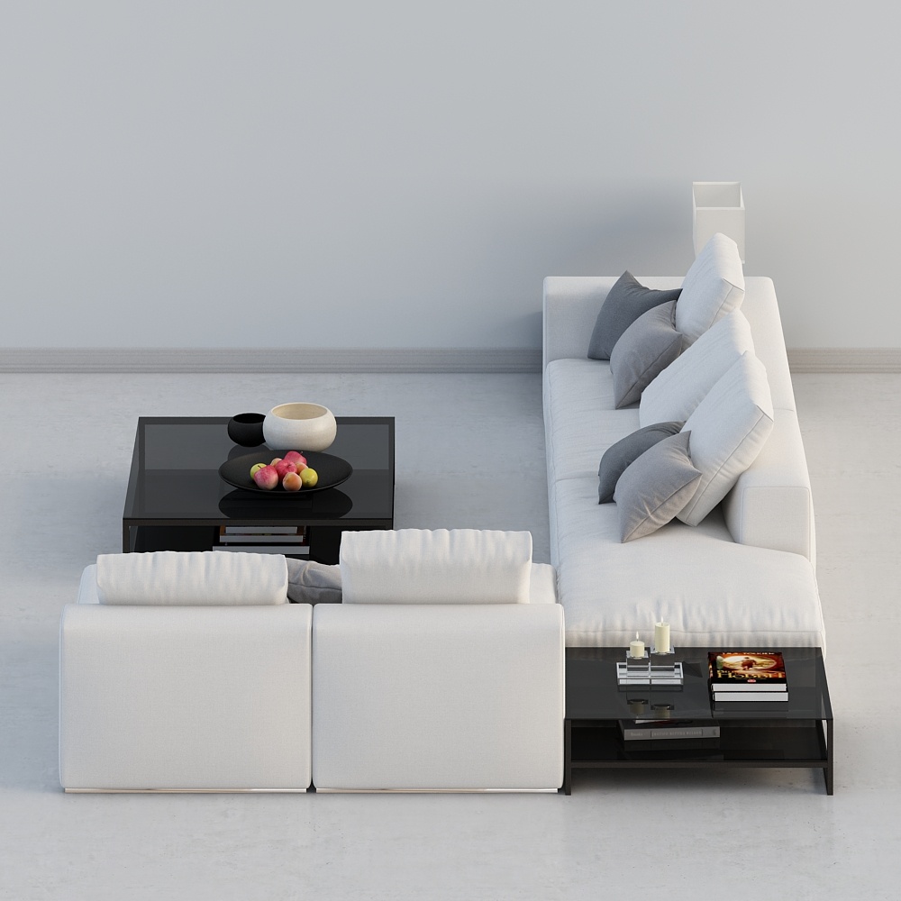 现代白色组合沙发137(2013)