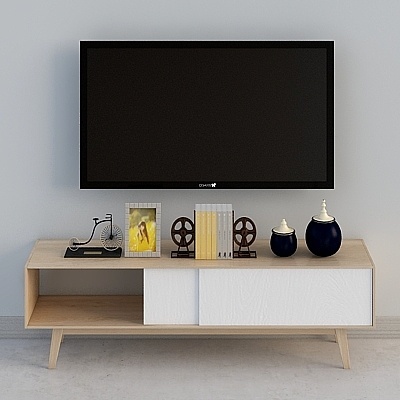 Asian Wood Modern TV Sets,Earth color+Gray