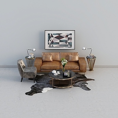 Minimalist Modern American Sofa Sets,Earth color