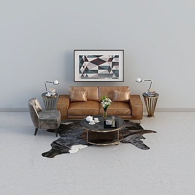 American Modern Minimalist Sofa Sets,Earth color