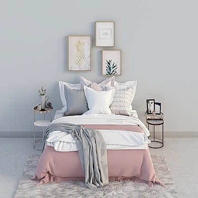 Modern Simple European Bed Sets,Earth color