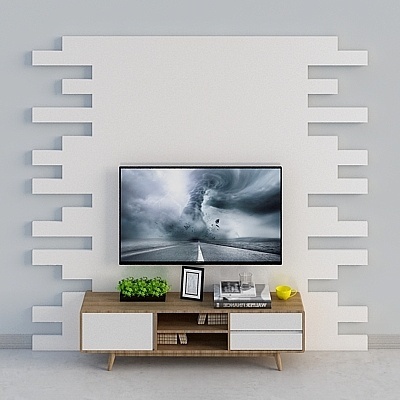 Modern Asian Wood TV Sets,Earth color+Black