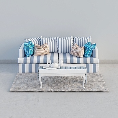 Contemporary Neoclassic American Sofa Sets,White+Gray+Blue