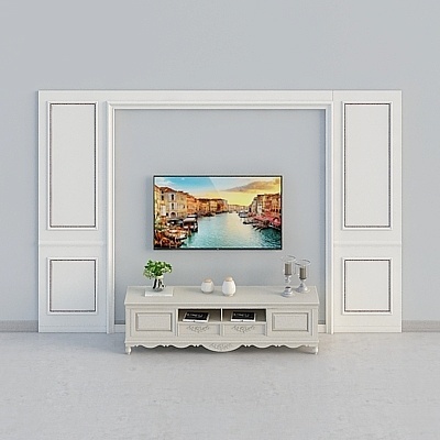 American Simple European Luxury TV Sets,Black+Earth color+Gray