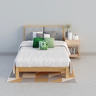 Asian Wood Contemporary Bed Sets,Gray+Earth color+White