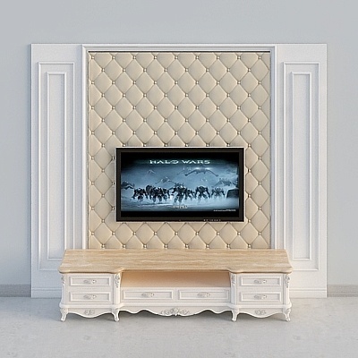 Simple European Art Moderne Luxury TV Sets,Gray+Earth color+Black