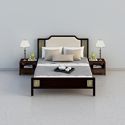 Minimalist New Chinese Bed Sets,Black