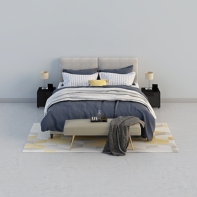 Modern modern Transitional Bed Sets,Gray+Black