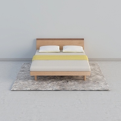 Wood Minimalist Bed Sets,Earth color