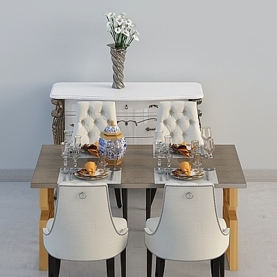 Luxury Art Deco Dining Sets,Earth color+Black