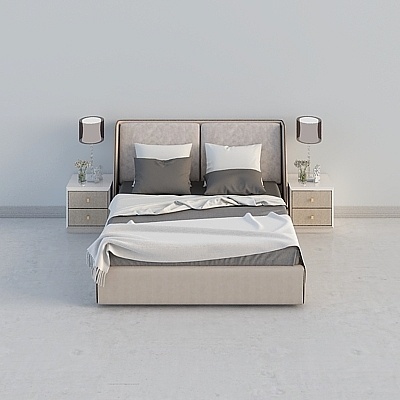 Modern modern Asian Simple European Bed Sets,Earth color+Gray+Black