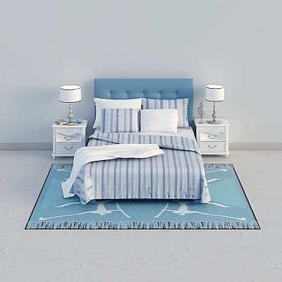 Neoclassic Luxury Bed Sets,Black+Blue