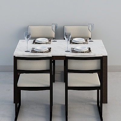 Modern Minimalist Dining Sets,Black+White+Gray