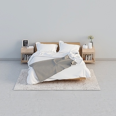 European Modern Asian Bed Sets,White+Earth color+Gray