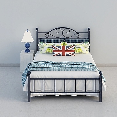 American Neoclassic Industrial Bed Sets,Black+Earth color+White+Gray