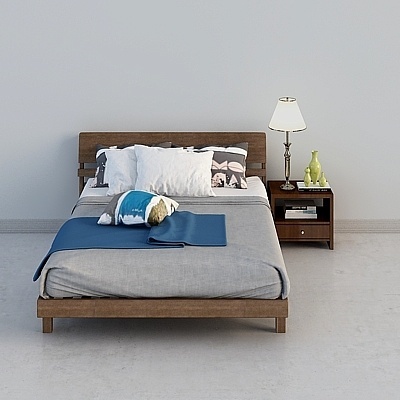 New Chinese Minimalist Bed Sets,Earth color