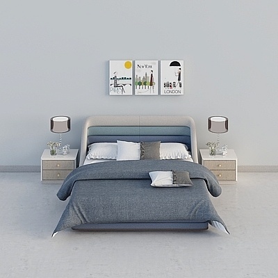 Modern modern Bed Sets,Earth color+Black+Gray