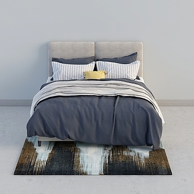 Modern Transitional modern Bed Sets,Gray+Black