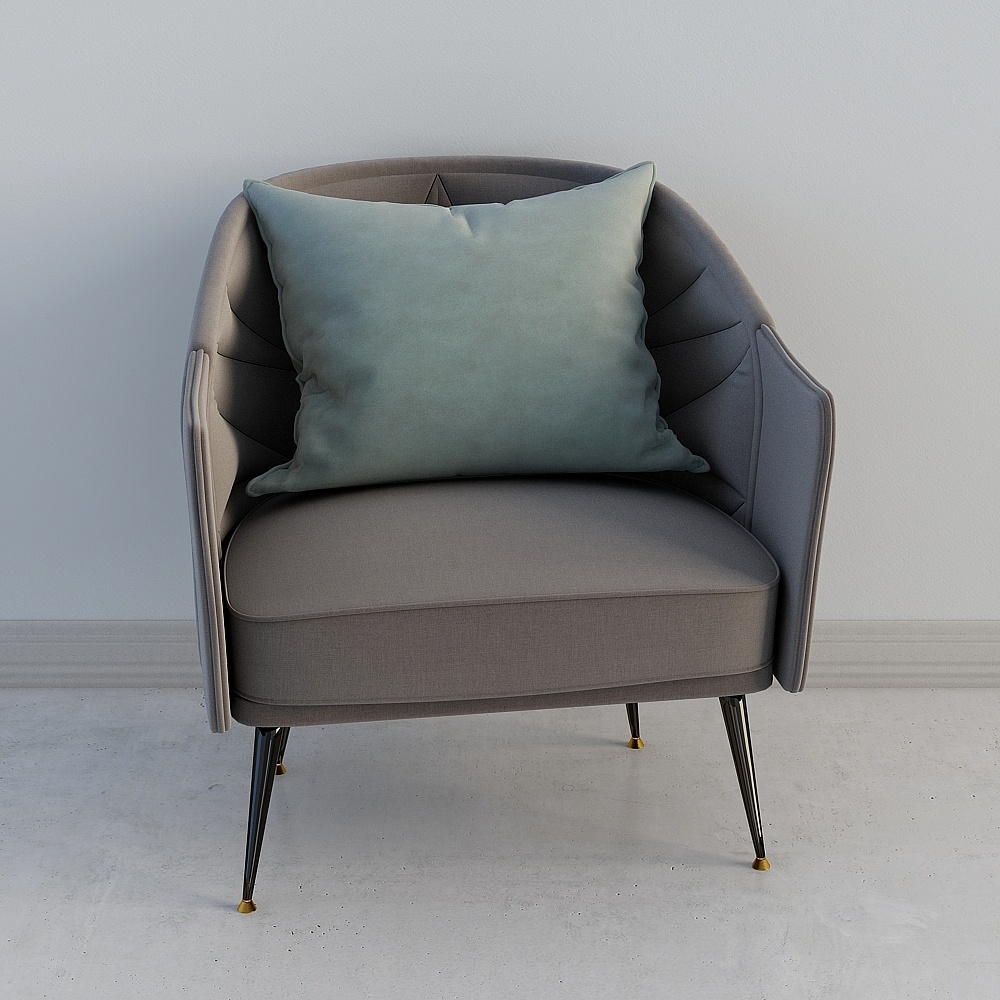 简欧灰色单人沙发Single Sofa