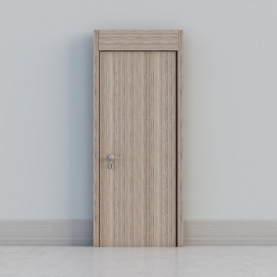 Asian Wood Modern Interior Doors,Black