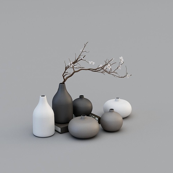 Minimalist New Chinese European Table Decor,Earth color