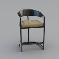 北欧黑色吧台椅Bar Chair3D模型