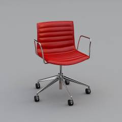 现代红色椅Arper Catifa 463D模型