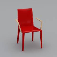现代红色椅Arper Norma3D模型