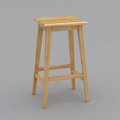 水木天石-1吧台椅3D模型