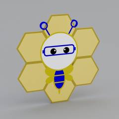 金蜜蜂标识3D模型