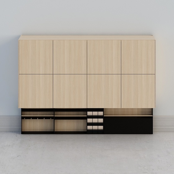 Art Moderne Contemporary Modern Kitchen Cabinets,Black+Brown