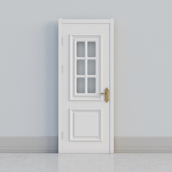 classic beige windowed door