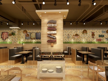 设享空间张兴文-恒基广场主题自助餐厅装修效果图