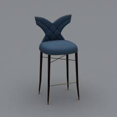 后现代吧台椅3D模型