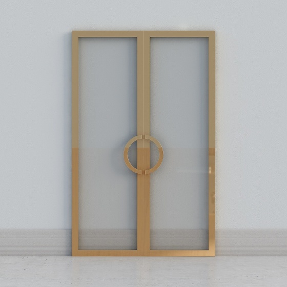 modern gold glass door