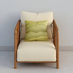 伊利斯达-单人位沙发（花梨色）-333D模型