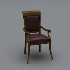 美式单人椅0073D模型