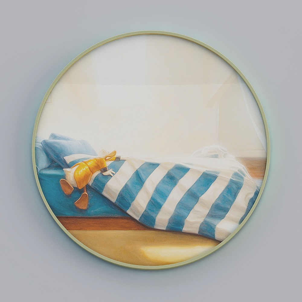 饰画联盟-现代文艺-单幅圆形-装饰画-SHLM190038