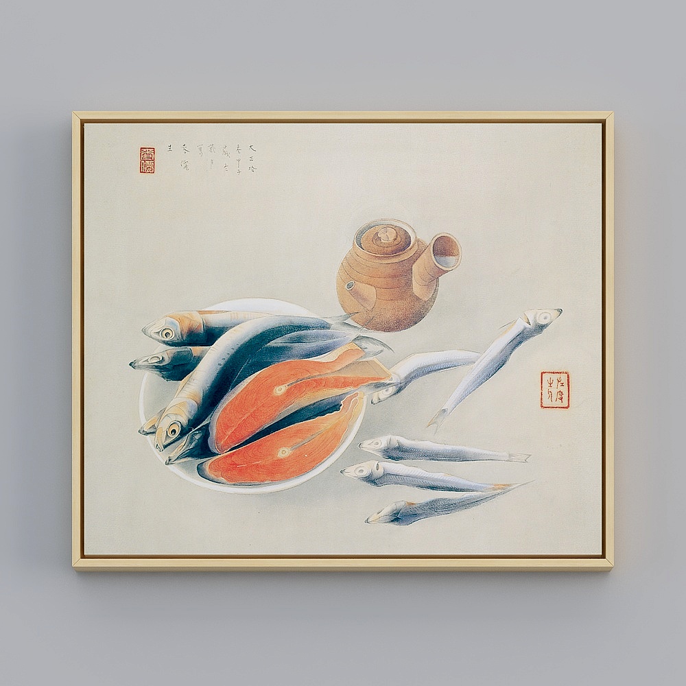 桥本关雪日式装饰画日本风格浮世绘挂画民宿餐厅日料店壁画bmxyl-x-3