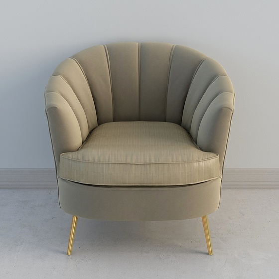 Art Deco Modern Luxury Single Sofa,Single Sofa,Seats & Sofas,gray