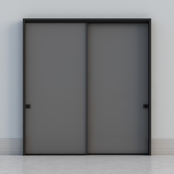 modern dark grey sliding door