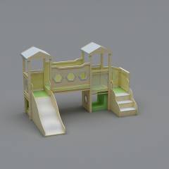 U0501 现代幼童滑梯3D模型