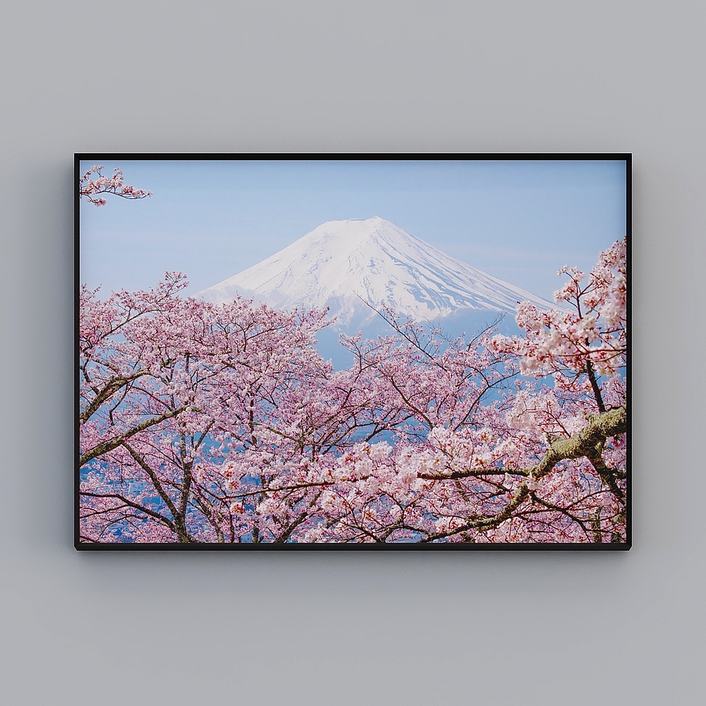 日本风景装饰画日式风格富士山挂画日料店居酒屋和风壁画