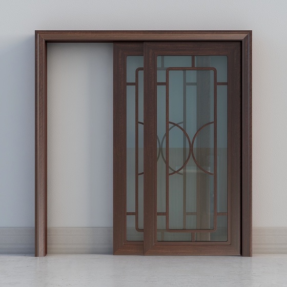 Minimalist Modern Sliding Doors,Earth color