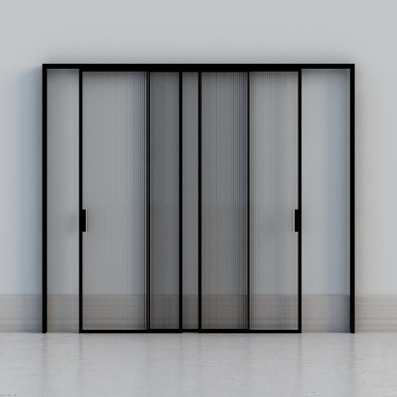 Modern Sliding Doors,Gray+Black